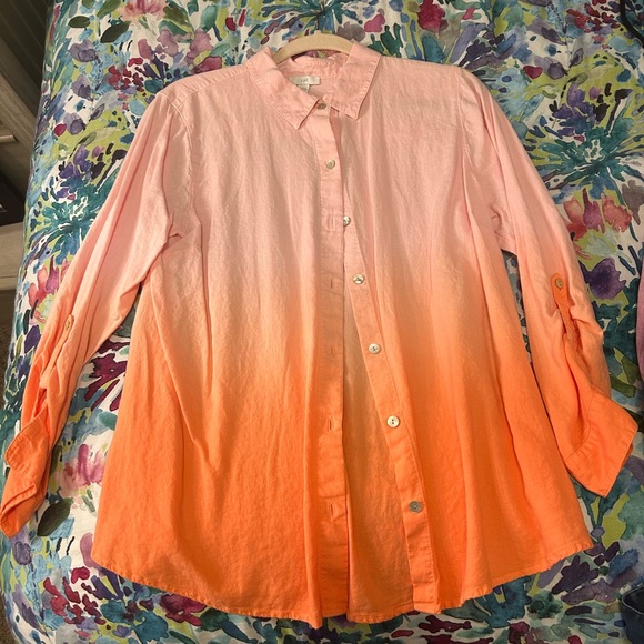 J. Jill Tops - Women’s “J.Jill” Long-Sleeve Button-Up Shirt